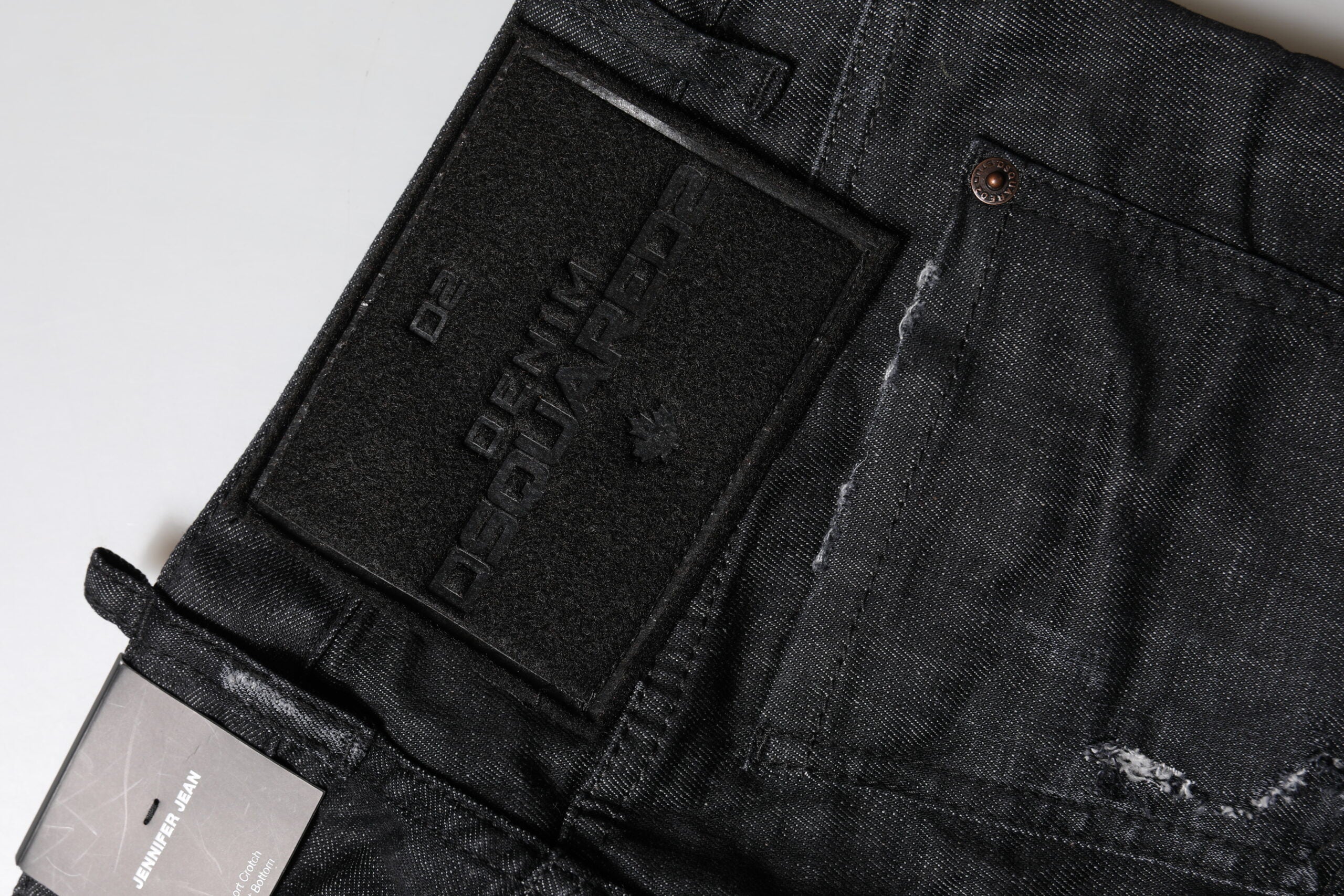 Dsquared² Schwarze Baumwoll-Low-Waist-Skinny-Jeans