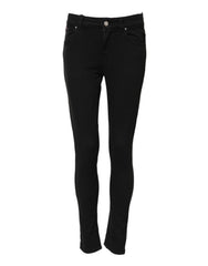 Dolce & Gabbana Schwarze Skinny Mid Waist Jeans aus Baumwolle
