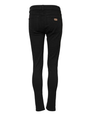 Dolce & Gabbana Schwarze Skinny Mid Waist Jeans aus Baumwolle