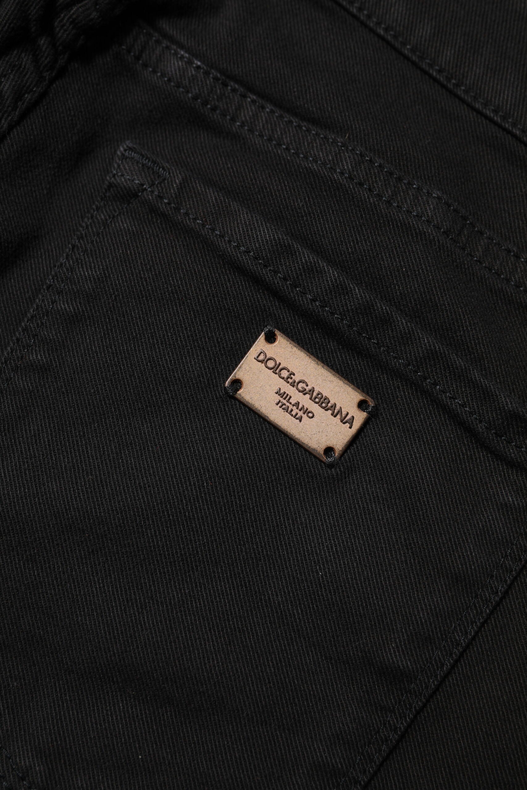 Dolce & Gabbana Schwarze Skinny Mid Waist Jeans aus Baumwolle