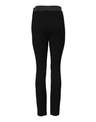 Dolce & Gabbana Zwarte Wollen Legging Stretchbroek