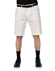 Dolce & Gabbana Witte Chino Katoen Stretch Heren Casual Korte Broek