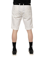 Dolce & Gabbana Witte Chino Katoen Stretch Heren Casual Korte Broek