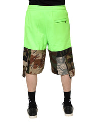 Dolce & Gabbana Groene Patchwork Cargo Bermuda Herenshorts