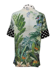 Dolce & Gabbana Multikleurige Zijden Blouse met Kraag