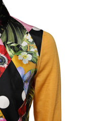Dolce & Gabbana veelkleurige polo met lange mouwen en bloemenprint