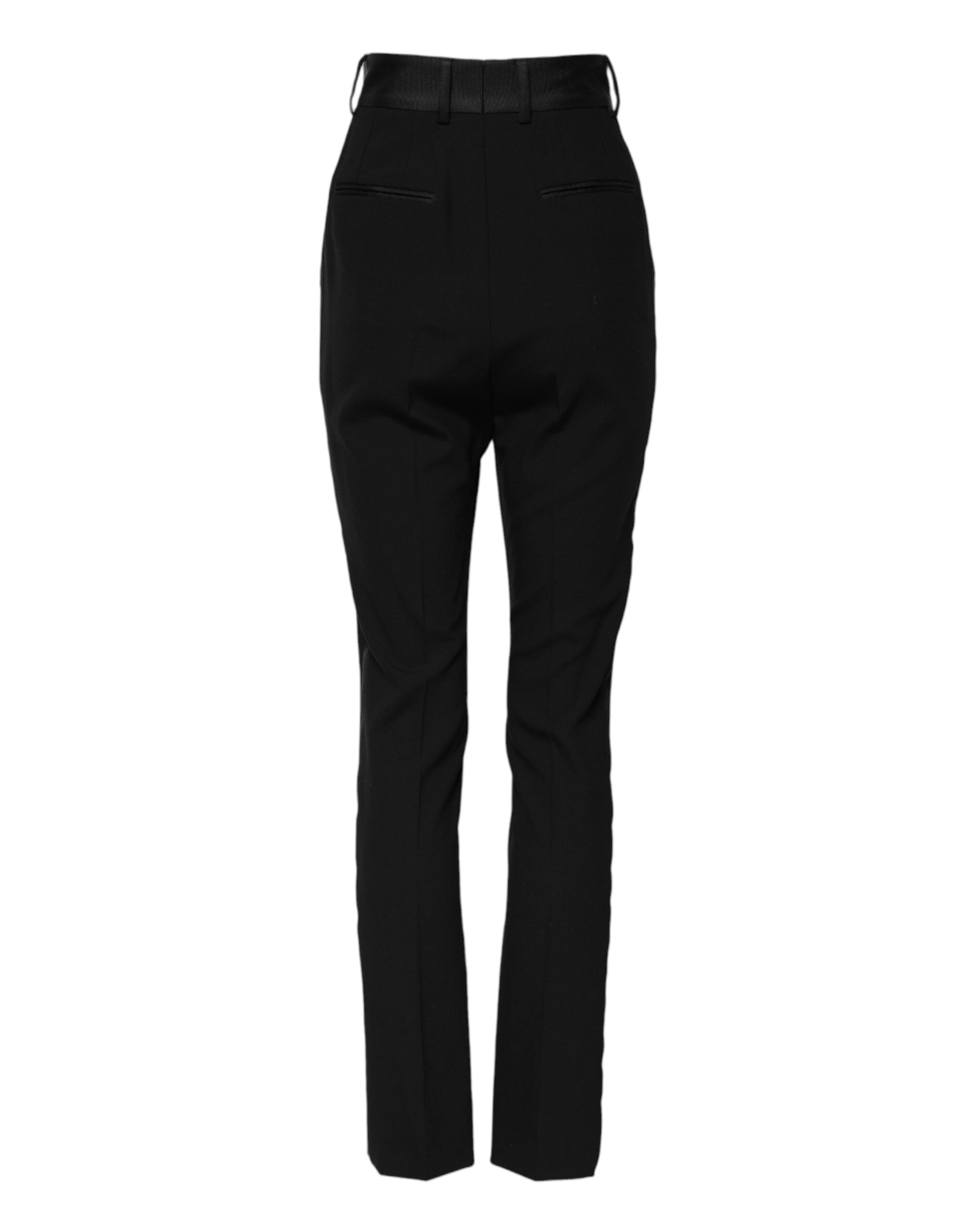 Dolce & Gabbana Schwarze High-Waist Skinny Hose aus Wolle