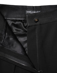 Dolce & Gabbana Schwarze High-Waist Skinny Hose aus Wolle