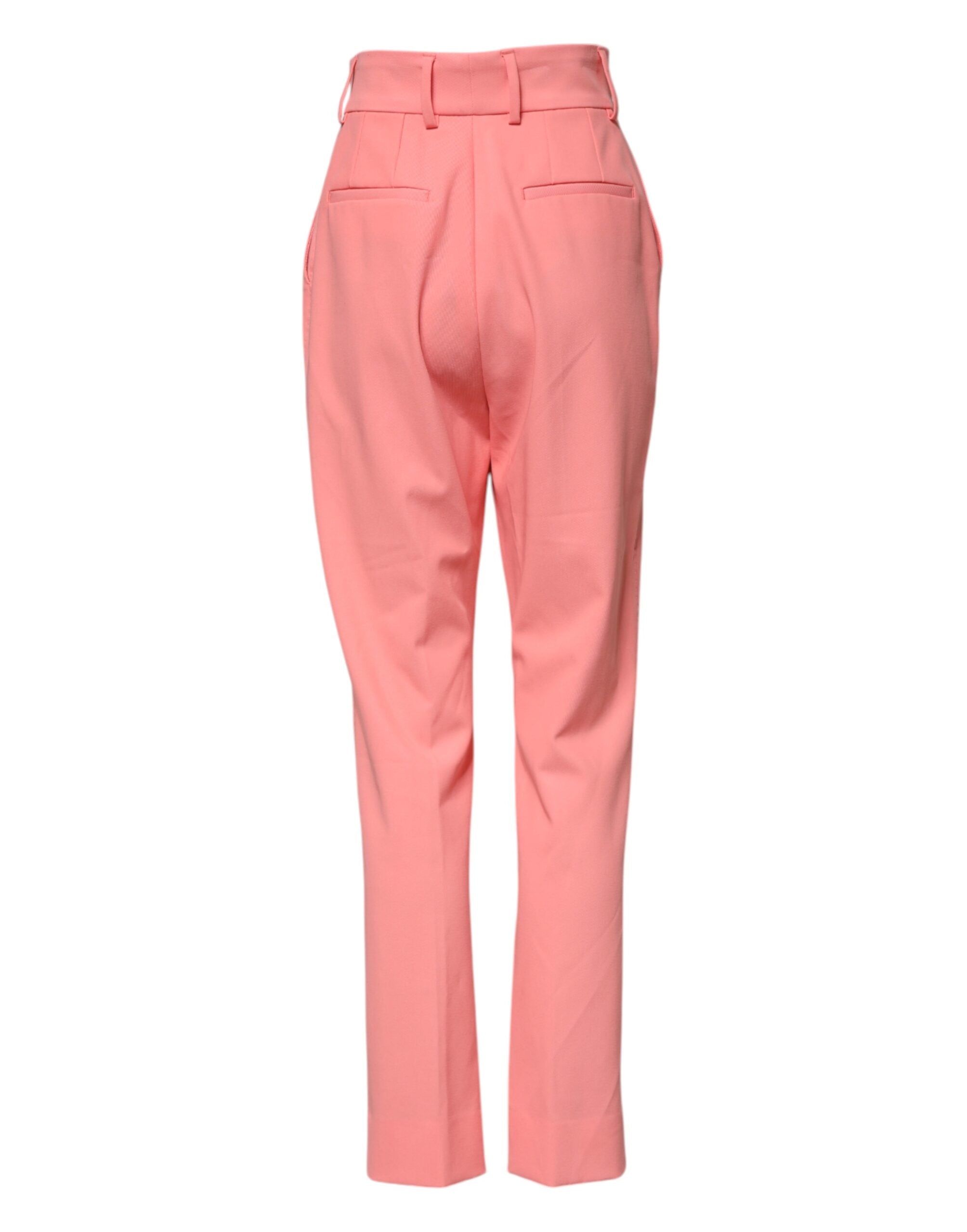 Dolce & Gabbana Rosa High Waist Tapered Anzughose