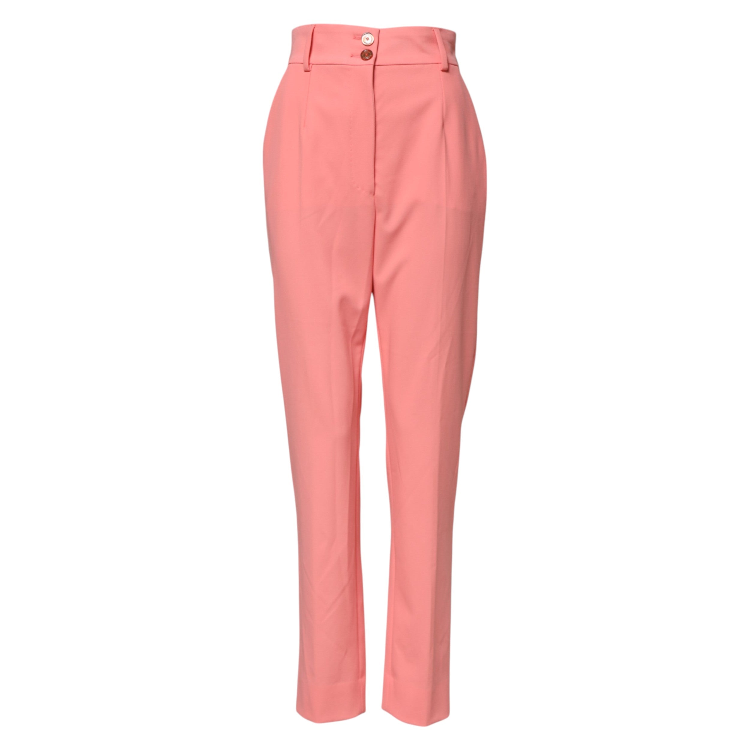 Dolce & Gabbana Rosa High Waist Tapered Anzughose