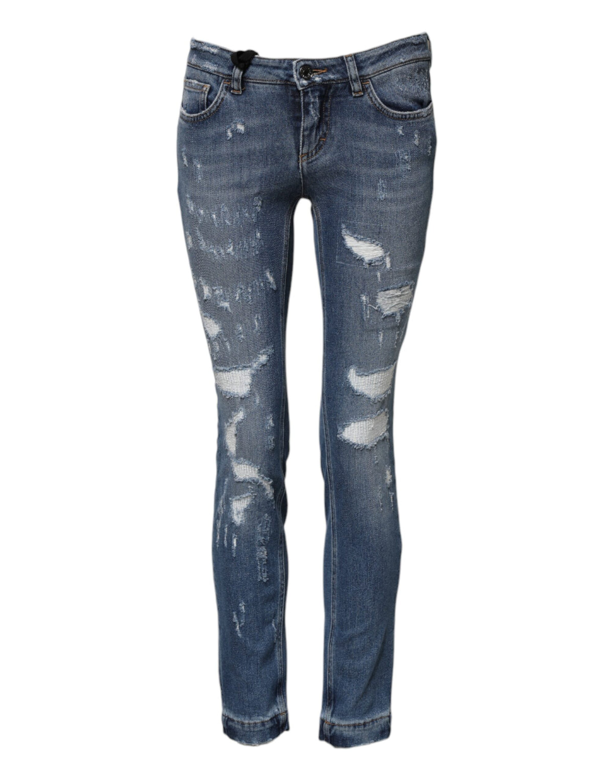Dolce & Gabbana Blaue ZERSTÖRTE Skinny Jeans
