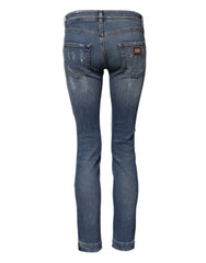 Dolce & Gabbana Blaue ZERSTÖRTE Skinny Jeans