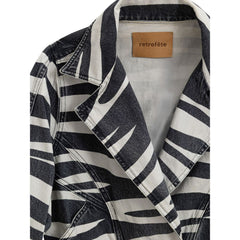 Retrofête Zwart-Witte Katoenen Blazer