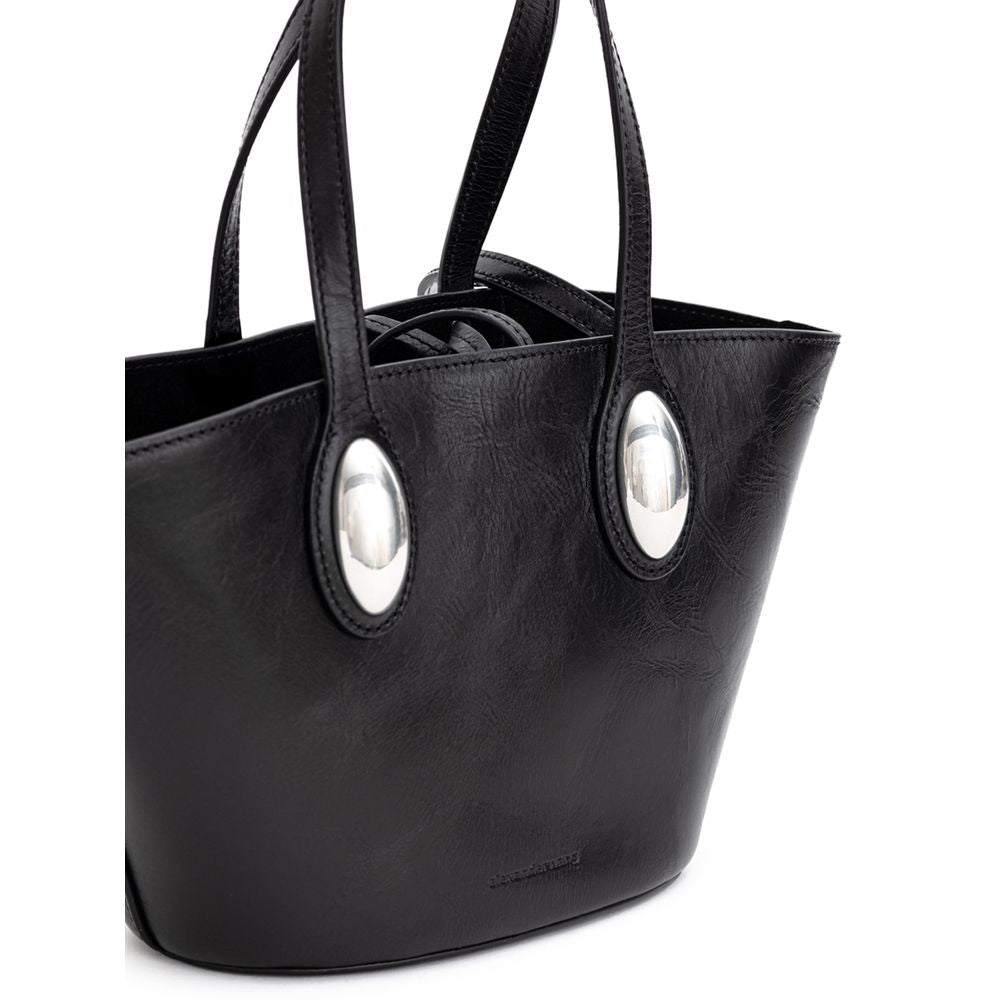 Alexander Wang Schultertasche aus schwarzem Leder