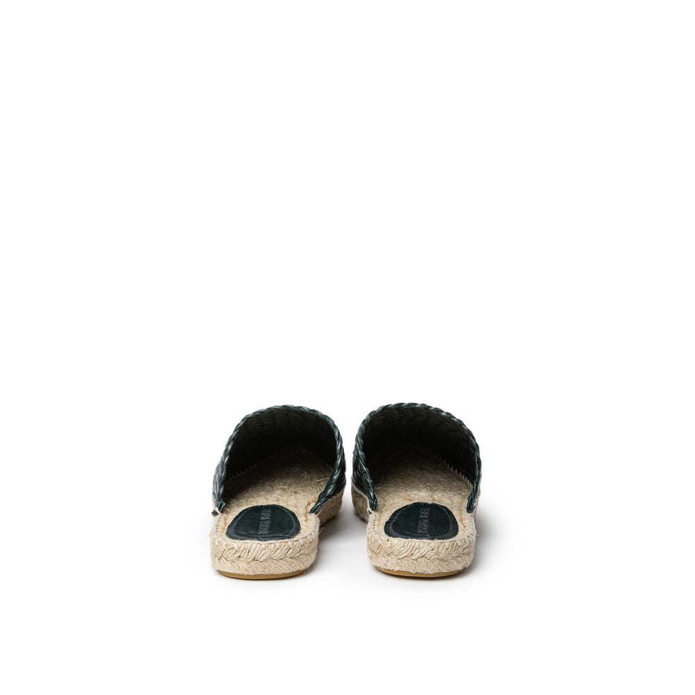Bottega Veneta Espadrilles aus grünem Leder