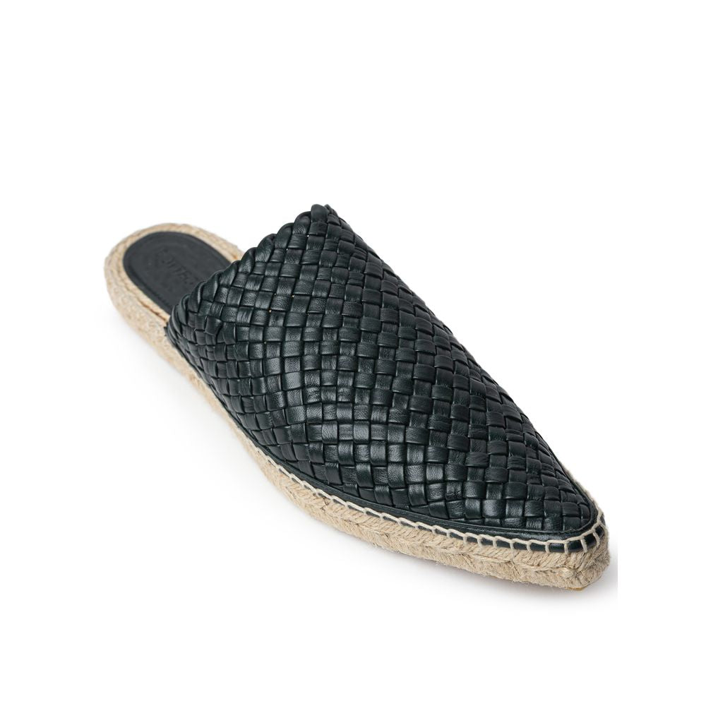 Bottega Veneta Espadrilles aus grünem Leder