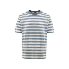 Gran Sasso Blauw Katoenen T-shirt