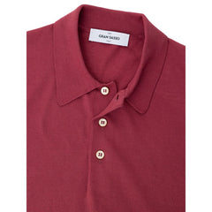 Gran Sasso rood katoenen poloshirt