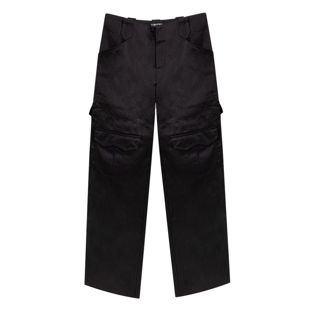 Tom Ford Schwarze Viskose-Cargohose