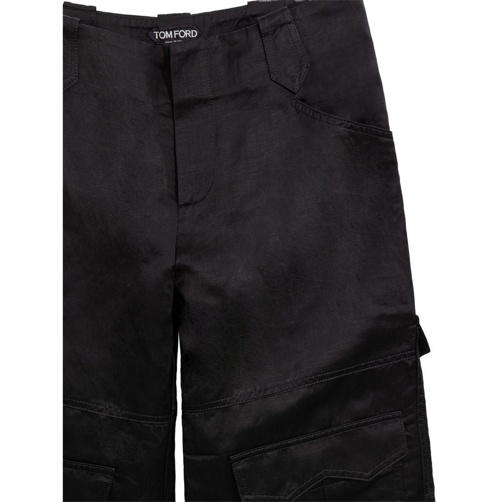 Tom Ford Schwarze Viskose-Cargohose