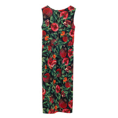 Dolce & Gabbana Tweekleurige Lange Jurk van Viscose
