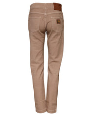 Dolce & Gabbana Braune Boyfriend Jeans aus Baumwolle
