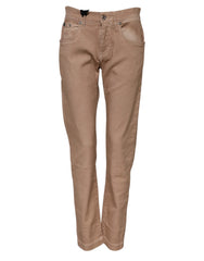 Dolce & Gabbana Braune Boyfriend Jeans aus Baumwolle