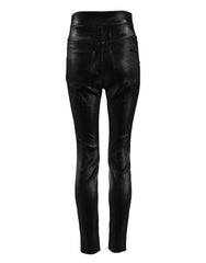 Dolce & Gabbana Zwarte Katoenen Stretch Broek met Lurexdraad
