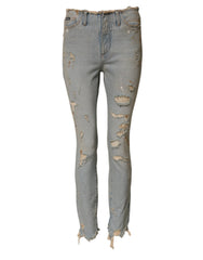 Dolce & Gabbana Light Blue High Waist Skinny Jeans