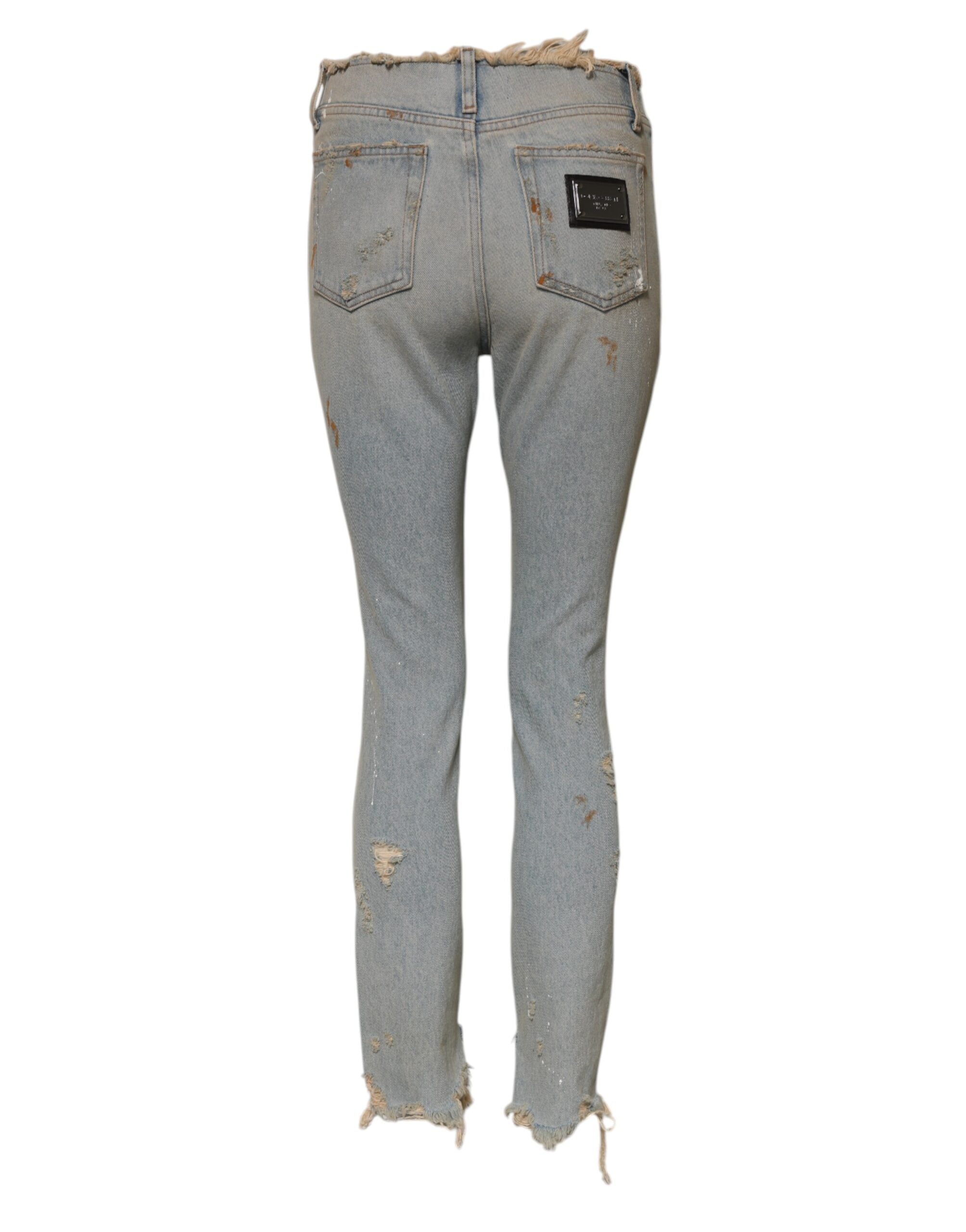 Dolce & Gabbana Light Blue High Waist Skinny Jeans