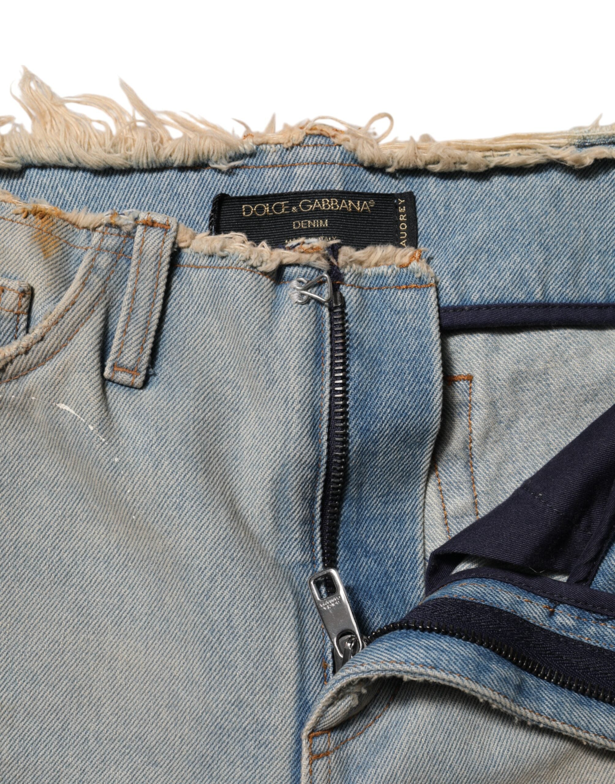 Dolce & Gabbana Light Blue High Waist Skinny Jeans