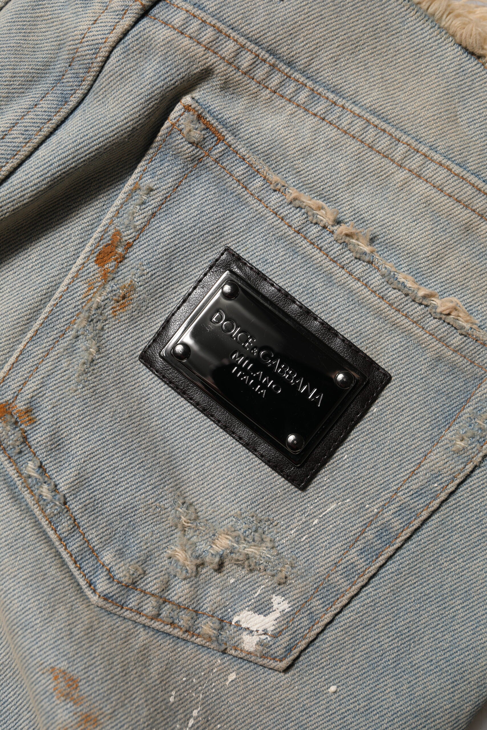 Dolce & Gabbana Light Blue High Waist Skinny Jeans