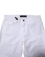 Dolce & Gabbana Weiße GRACE Skinny Jeans mit mittlerer Leibhöhe