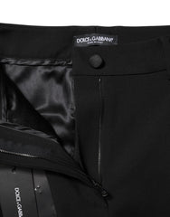 Dolce & Gabbana Schwarze High-Waist-Anzughose aus Wolle