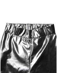 Dolce & Gabbana Metallic Zilveren Polyester Slim Fit Legging Broek