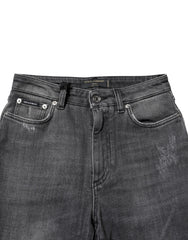 Dolce & Gabbana Dunkelgraue AUDREY Baumwoll-Skinny-Jeans