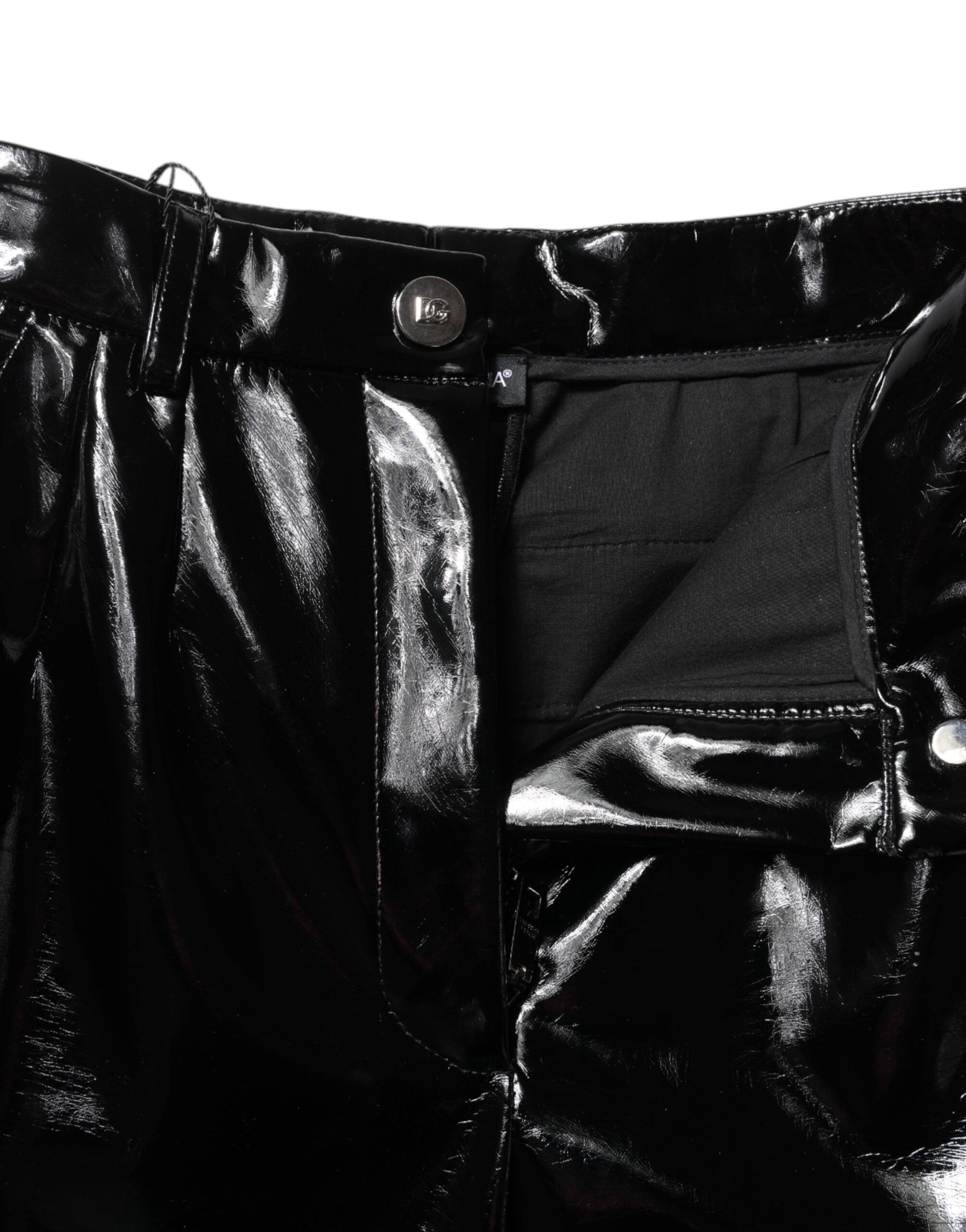 Dolce & Gabbana Schwarze High-Waist Cargo-Bootcut-Hose