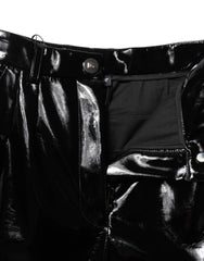 Dolce & Gabbana Schwarze High-Waist Cargo-Bootcut-Hose