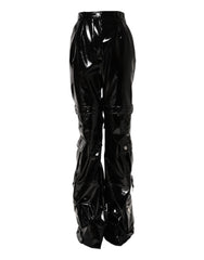 Dolce & Gabbana Zwarte High Waist Cargo Bootcut Broek