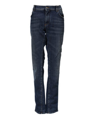 Dolce & Gabbana Blaue Jeans aus Baumwolle mit mittlerer Bundhöhe im geraden Schnitt