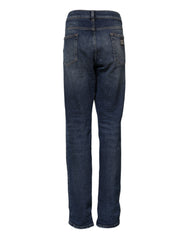 Dolce & Gabbana Blaue Jeans aus Baumwolle mit mittlerer Bundhöhe im geraden Schnitt