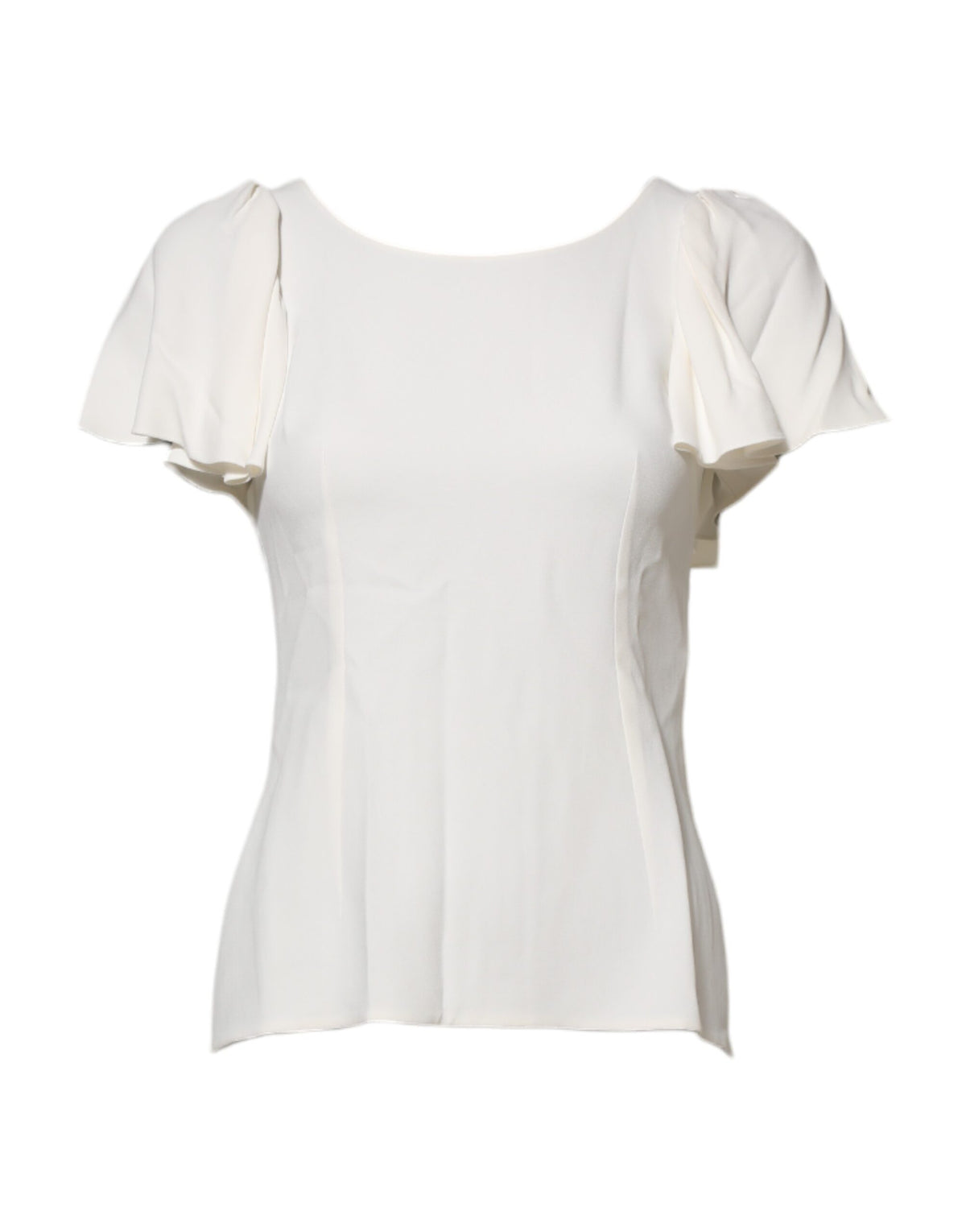 Dolce & Gabbana Weiß Rundhals Kurzarm Bluse Top