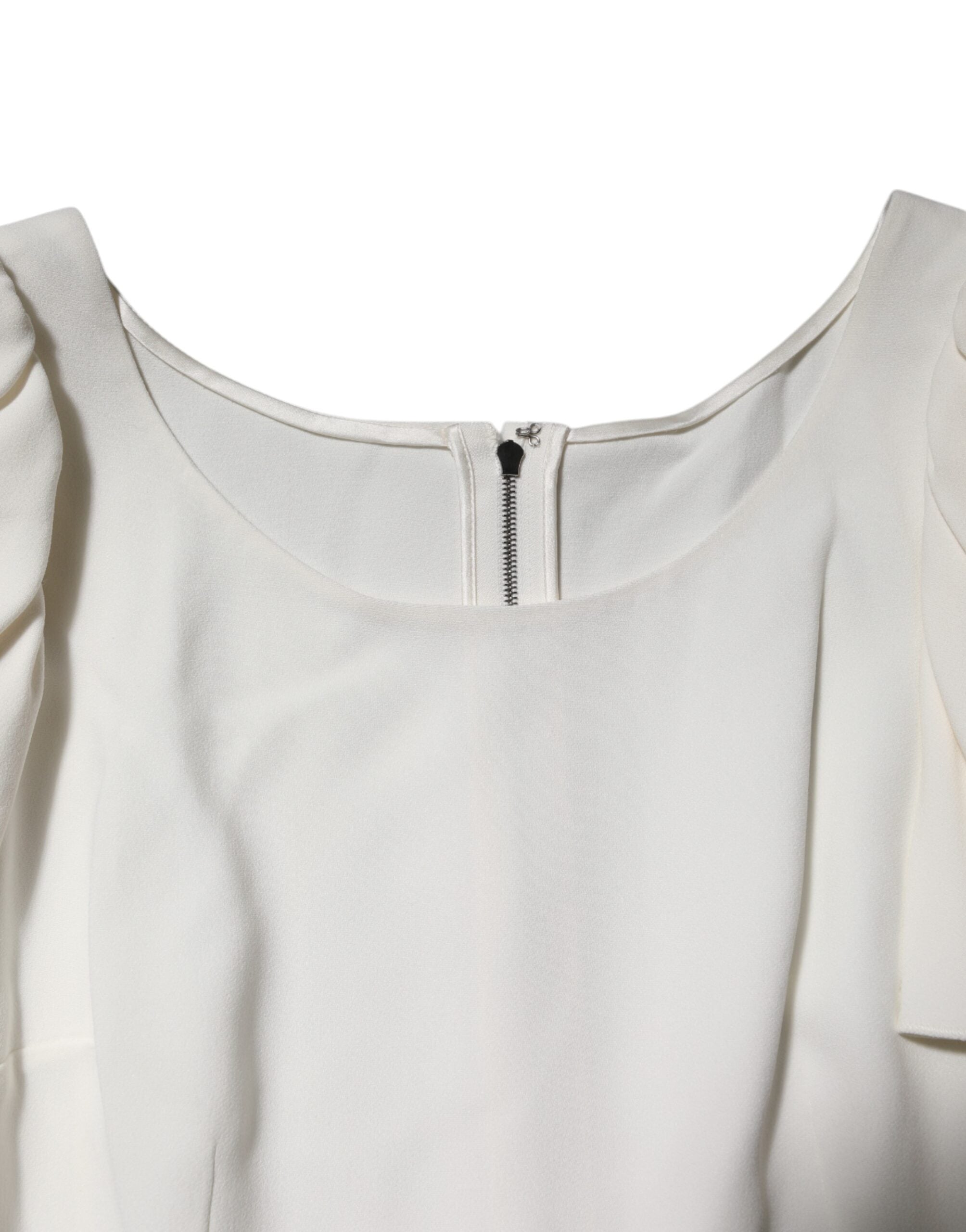 Dolce & Gabbana Weiß Rundhals Kurzarm Bluse Top