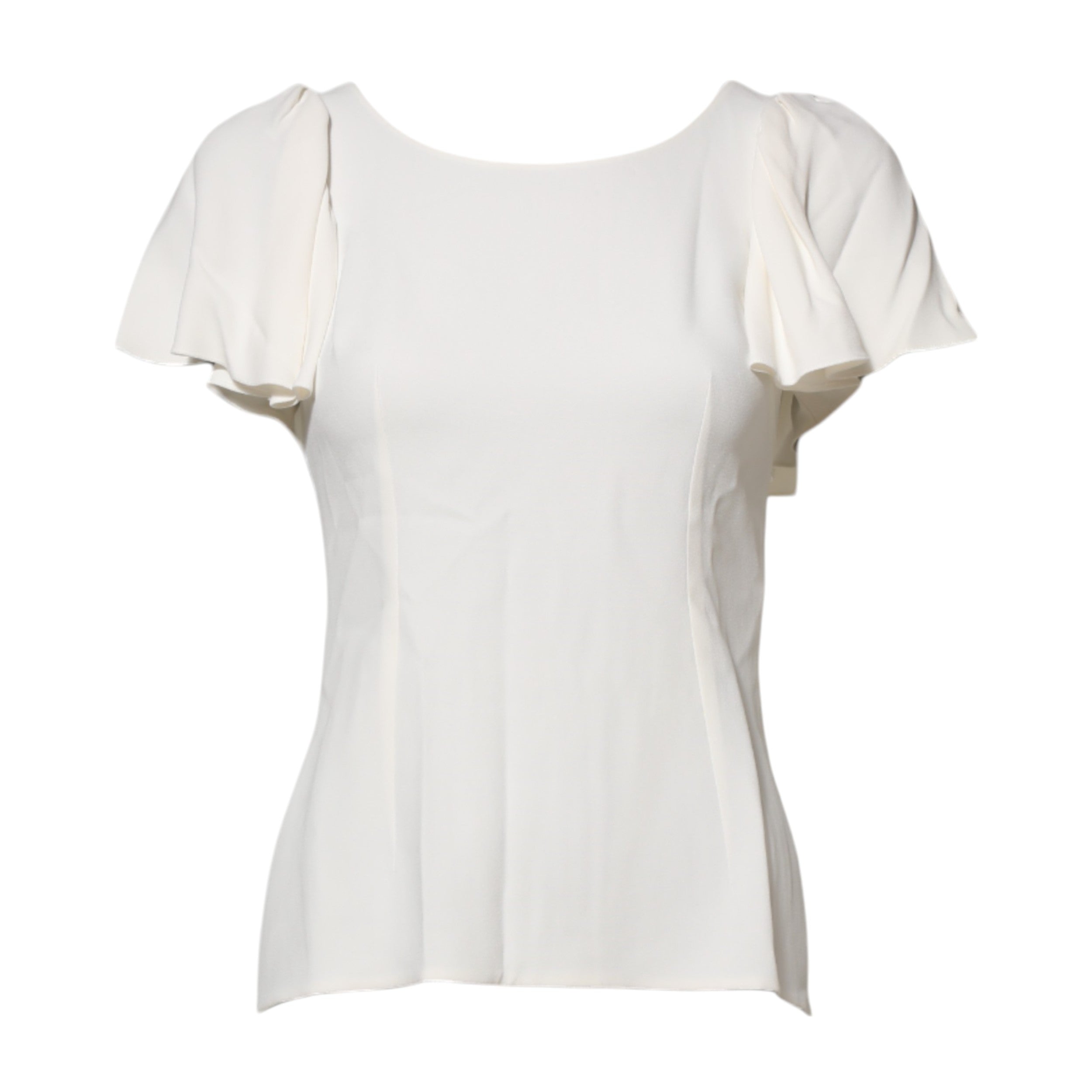 Dolce & Gabbana Weiß Rundhals Kurzarm Bluse Top