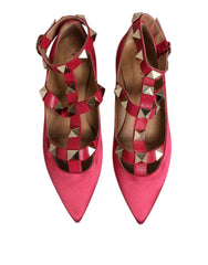 Prosperine Roodgouden Met Studs Versierde Ballerina's met Spitse Neus
