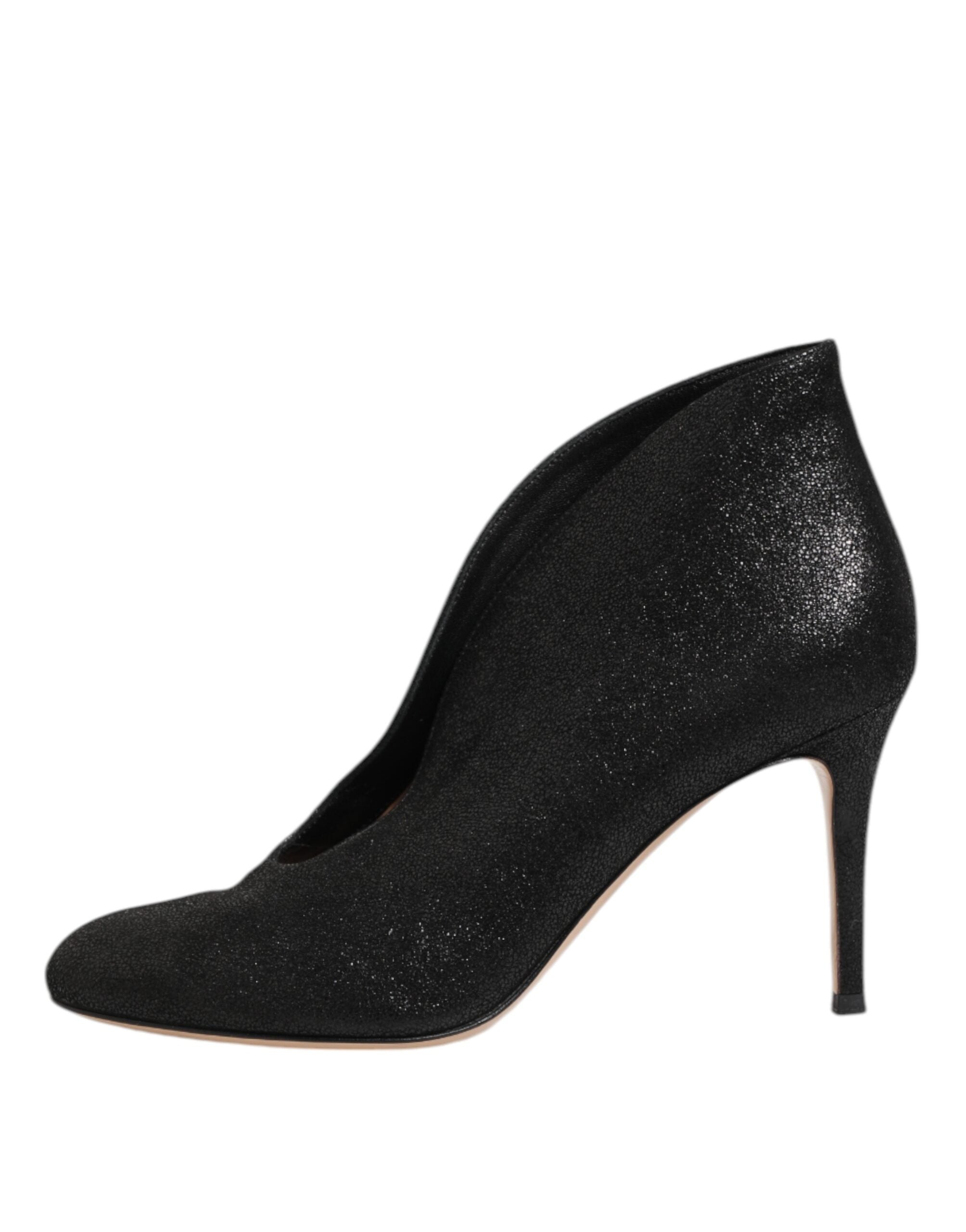 Gianvito Rossi Pumps mit Metallic-Absatz, Schwarz