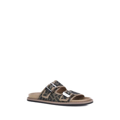 Fendi bruin kalfsleren Bos Taurus platte sandalen