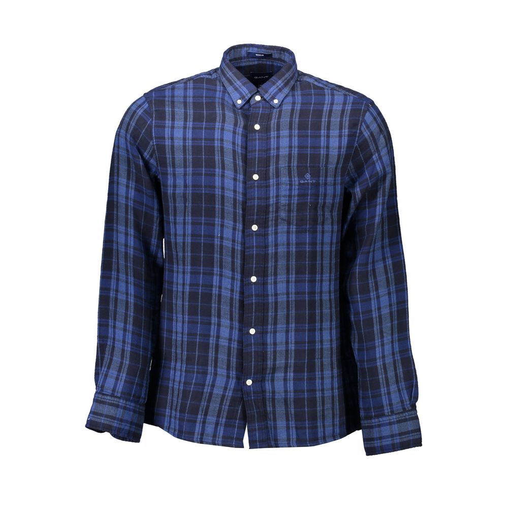 Gant Herrenhemd aus blauer Baumwolle
