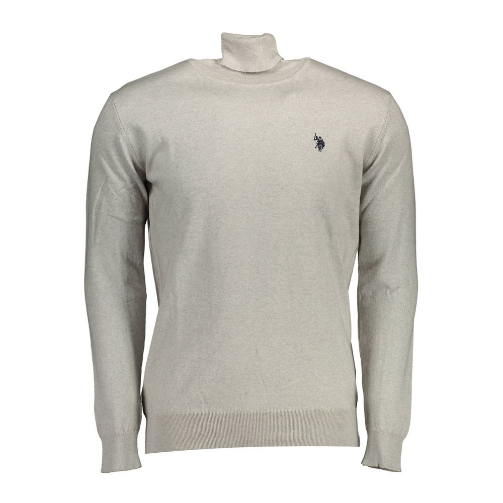 U.S. POLO ASSN. Grauer Herrenpullover aus Baumwolle