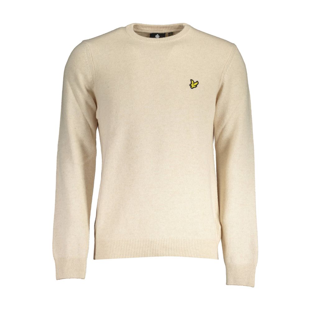 Lyle & Scott Beiger Herrenpullover aus Wolle